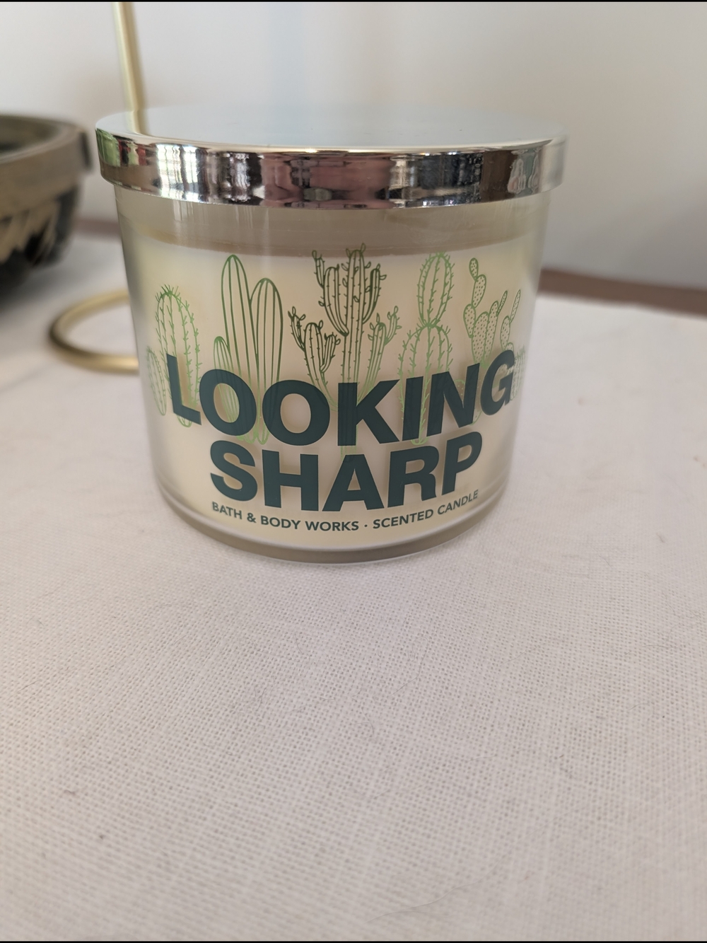 Bath & Body Works "Looking Sharp" Scented Candle - Green Print